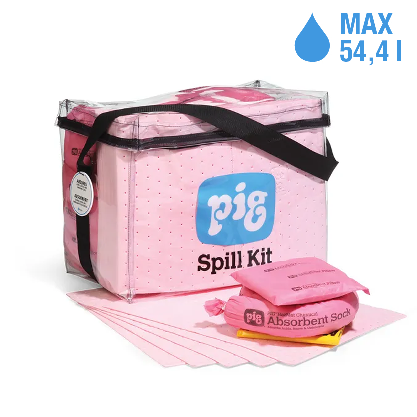Kit per sversamenti PIG in sacco trasparente Haz-Mat